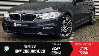 BMW 530d xDrive G31 Stock vs Stage 1  XHP 0100 Acceleration 341HP amp 727NM  BERKPerformance [upl. by Eimrej]