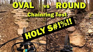 Oval chain ring MTB Test vs round chainring You WONT Believe it [upl. by Thgiwed]