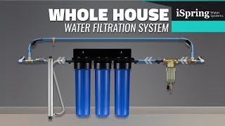 iSpring Whole House Water Filter Systems DIY Installation [upl. by Kolosick]