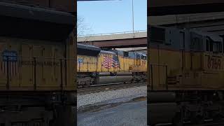 Union Pacific EMD SD70ACe 8769 startup  UP C45ACCTE 5360 engine idle [upl. by Acul]