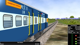 19412Ajmer  Ahmedabad Intercity Express From Ajmer to Bewar  IR In MSTS Open Rail [upl. by Airdnax]