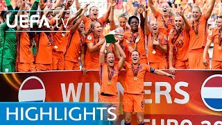 Womens EURO final highlights Netherlands v Denmark [upl. by Pillihpnhoj]