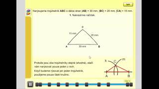 Konstrukce trojúhelníku Geometrie pro 4ročník str 46 úvod A [upl. by Lankton421]