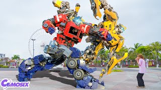 Transformers Rise of The Beasts  Optimus Prime vs Bumblebee  Universal Pictures HD [upl. by Alyakam589]