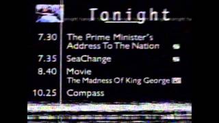 ABC TV  Sunday Night Programme Schedule 1991999 [upl. by Nnylirret]