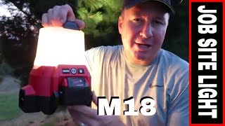 MILWAUKEE M18 LED COMPACT SITE LIGHT 214420 TOOL REVIEW [upl. by Otilrac]