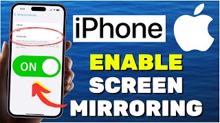 How To Turn On Screen Mirroring On iPhone iOS 18 [upl. by Marzi]