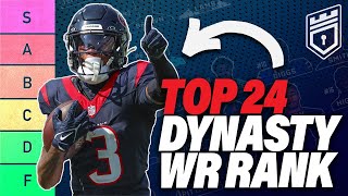 Top 24 Dynasty WR Rankings  Tiers BIG MOVERS  Dynasty Fantasy Football 2024 [upl. by Oos]