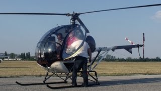 Schweizer 300CB takeoff and landing HASCH [upl. by Trainer]