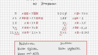 Grundlagen  multiplizieren und dividieren mit Zehnerpotenzen [upl. by Assenal74]