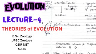 Theories of Evolution  BSc  Zoology  UPSC Zoology  Notes in description [upl. by Bury]