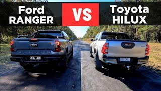 Drag Race 2024 Ford Ranger Tremor vs Toyota HiLux Rogue – 0100 14 mile [upl. by Keeton]