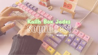 Kailh Box Jades sound test on Womier K87 low profile board [upl. by Iduj]