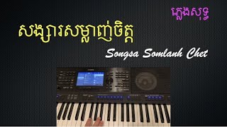 សង្សារសម្លាញ់ចិត្ត  Songsa Somlanh Chet  ភ្លេងសុទ្ធ Pleng Sot KARAOKE  Vila Tran Muzik [upl. by Resay]