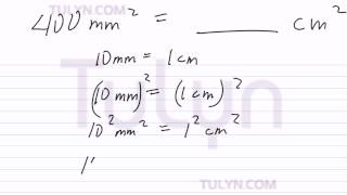 Conversion of Metric Units Squared Millimeters to Squared Centimeters [upl. by Freytag]