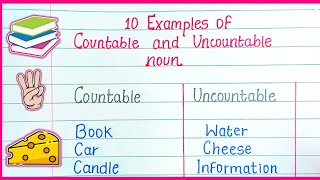 Countable And Uncountable Nouns English Grammar  noun 10 countable and uncountable nouns [upl. by Rozamond]