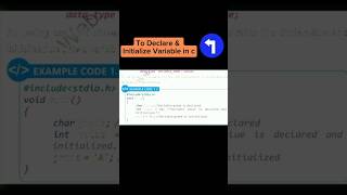 To declare amp Initialize in C computerscienceexprt cprogramming clanguage viralvideo trending [upl. by Elfie985]