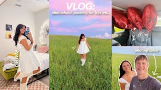 VLOG grwm for a photoshoot packing  more [upl. by Henryson]