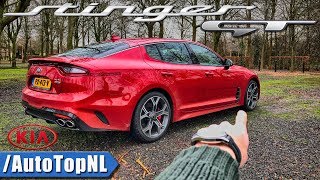 Kia Stinger GT REVIEW POV on AUTOBAHN by AutoTopNL [upl. by Essirehs]