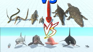 snake vs piranhavs killer whale vs crocodile  animal revolt battle simulator [upl. by Dorthy]