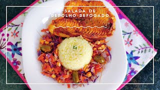 Salada de repolho refogado RECEITAS DA LUZI [upl. by Rondon977]