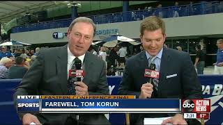 Longtime sportscaster Tom Korun retires from ABC Action News [upl. by Aikemehs]