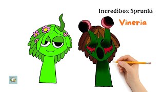 How To Draw Vineria from Incredibox Sprunki  Easy Drawing Tutorial [upl. by Winwaloe428]