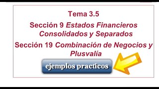 Estados Financieros Consolidados y separados Seccion 9 NIIF para Pymes [upl. by Airrehs]