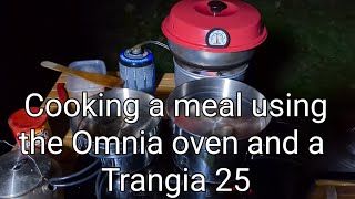 Omnia oven Trangia and Vango sizzle meal [upl. by Elleinad398]