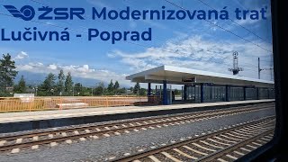 Modernizovaná trať Lučivná  Poprad ● 1572024 [upl. by Cybill]