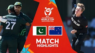 Pakistan v New Zealand  Match Highlights  U19 CWC 2024 [upl. by Irok427]