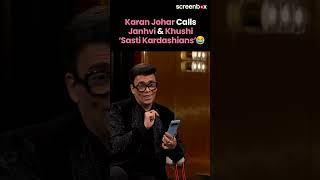 Koffee With Karan 8 Karan Johar Calls Janhvi Kapoor amp Khushi Kapoors Family Sasta Kardashians [upl. by Llenol]