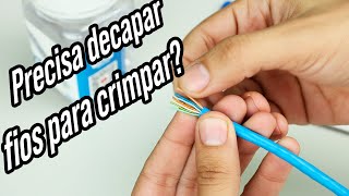 Precisa decapar os fios do cabo de rede para crimpar com conector RJ45 macho [upl. by Ahseiyn]