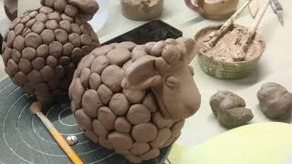 How to make a pottery sheep carantocart1801 [upl. by Jallier832]