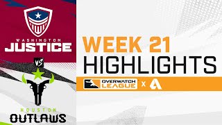 Washington Justice VS Houston Outlaws  Overwatch League 2021 Highlights  Week 21 Day 2 [upl. by Aztiram]