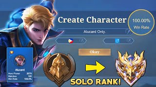 100 WIN RATE FROM WARRIOR TO MYTHIC SOLO RANK  ALUCARD ONLY 😱 hardest challenge ever [upl. by Yesteb]