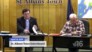 St Albans Town Selectboard  41519 [upl. by Eitra]