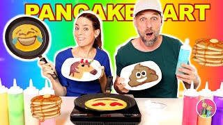 PANCAKE ART CHALLENGE PAPA vs MAMA ♥DeZoeteZusjes♥ [upl. by Dione415]