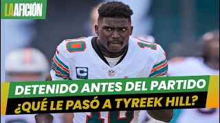 Tyreek Hill es detenido afuera del estadio previo al partido entre Jaguars y Dolphins de la NFL [upl. by Ynamrej]