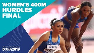 Womens 400m Hurdles Final  World Record  World Athletics Championships Doha 2019 [upl. by Aliuqaj988]