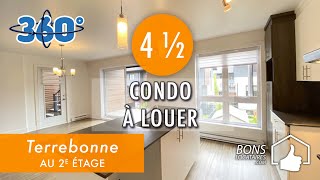 Réalité virtuelle appartement à louer  Condo for rent  Terrebonne 4 12 BonsLocatairescom [upl. by Ayekim540]