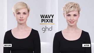 How To Style A Wavy Pixie  ghd Hairstyle HowTo [upl. by Sturrock]