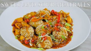 Easy Sweet and Sour Meatballs made Vegan [upl. by Leiuqeze]