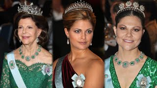 Queen Silvia  Princess Madeleine and Princess Victoria Heavy Royal Crown Ladies 2024 viralvideo [upl. by Haron]