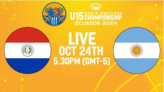 Paraguay v Argentina  Full Basketball Game  South American U15 Championship 2024 [upl. by Macswan]