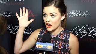 Lucy Hale Interview Pretty Little Liars 100th Episode Party [upl. by Noirb]