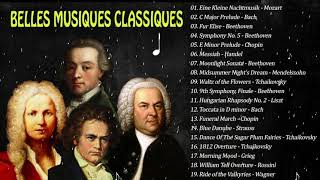 20 Plus BELLES MUSIQUES CLASSIQUES 2h de Mozart Bach Beethoven Chopin Schubert [upl. by Lemmor383]