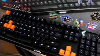 Gigabyte Aorus K9 Optical Keyboard Click amp RGB LED [upl. by Lamar257]