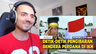 Perdana DetikDetik Pengibaran Bendera Merah Putih di IKN Paskibraka Upacara HUT ke79 RI Reaction [upl. by Riek]