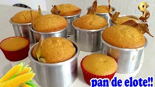 🔴MANTECADAS de ELOTE🌽 ESPONJOSAS Y SUAVES Pan de elote [upl. by Ranita502]